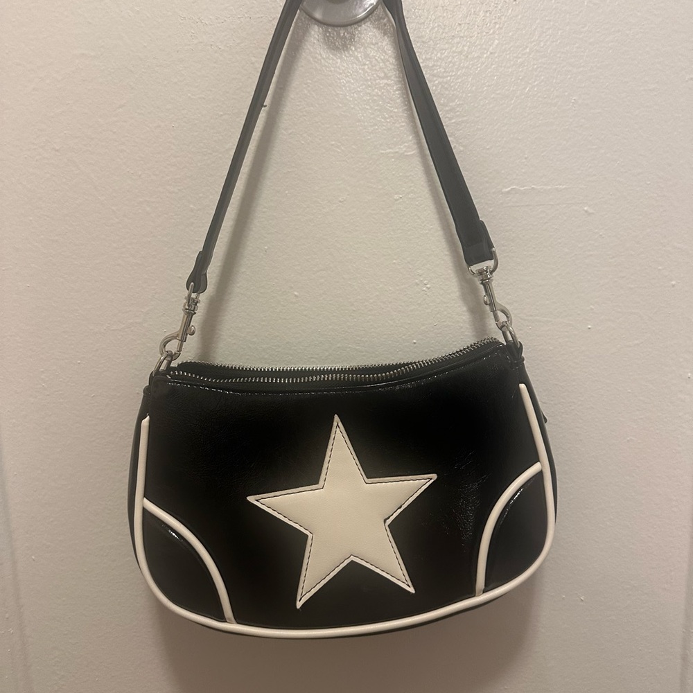 Urban Outfitters Black and White Star Shoulder Bag